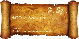 Hász Szabina névjegykártya