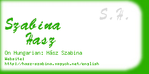 szabina hasz business card